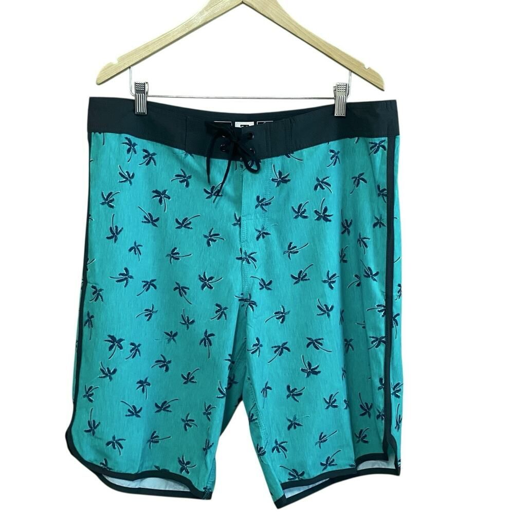 Billabong Mens Size 36 Palm Tree Swim Board Shorts Quick Dry 4-Way Stretch